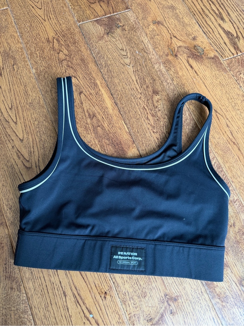 P.E Nation S black white Sports Bra perfect condition smoke pet free home